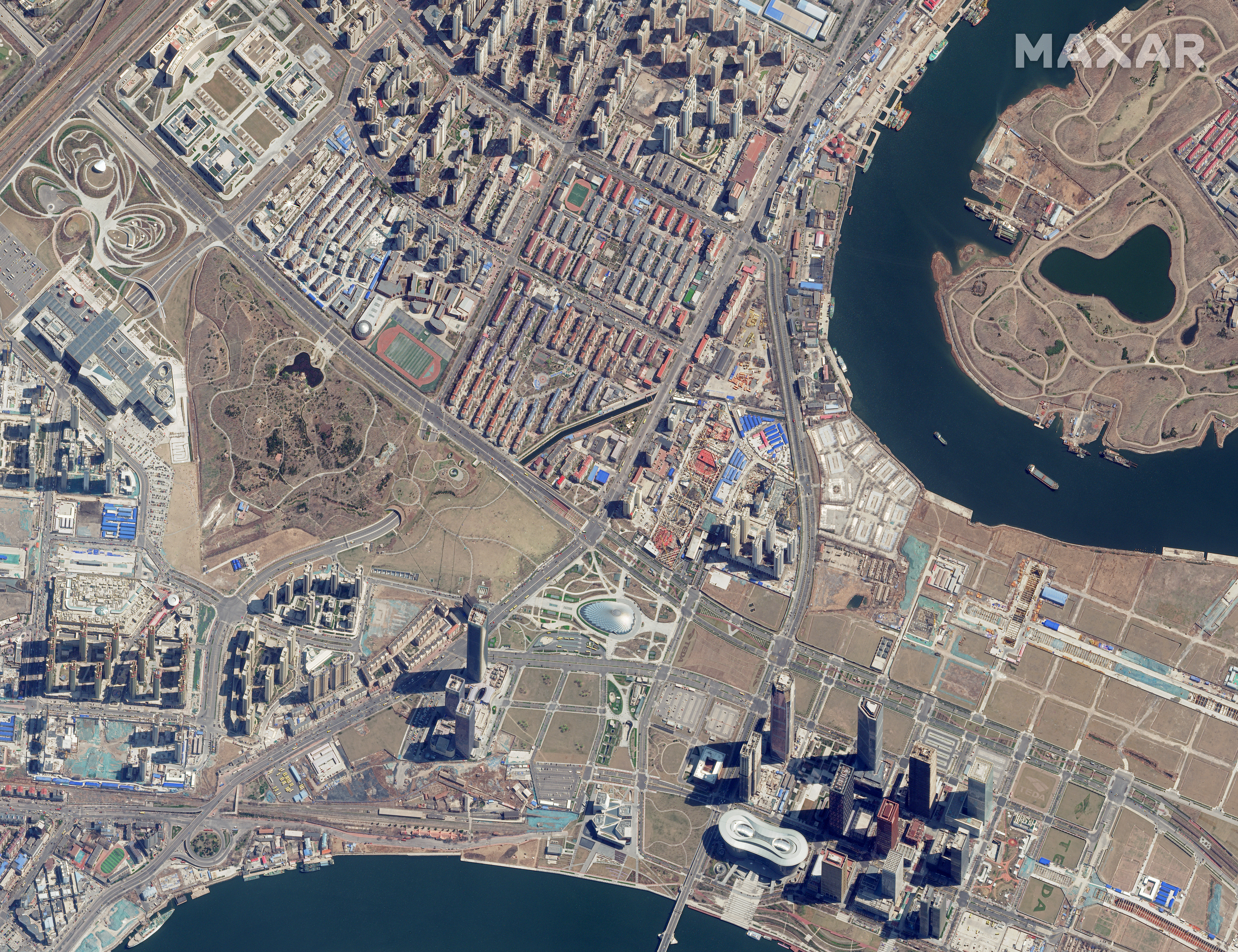 Maxar image of Tianjin.